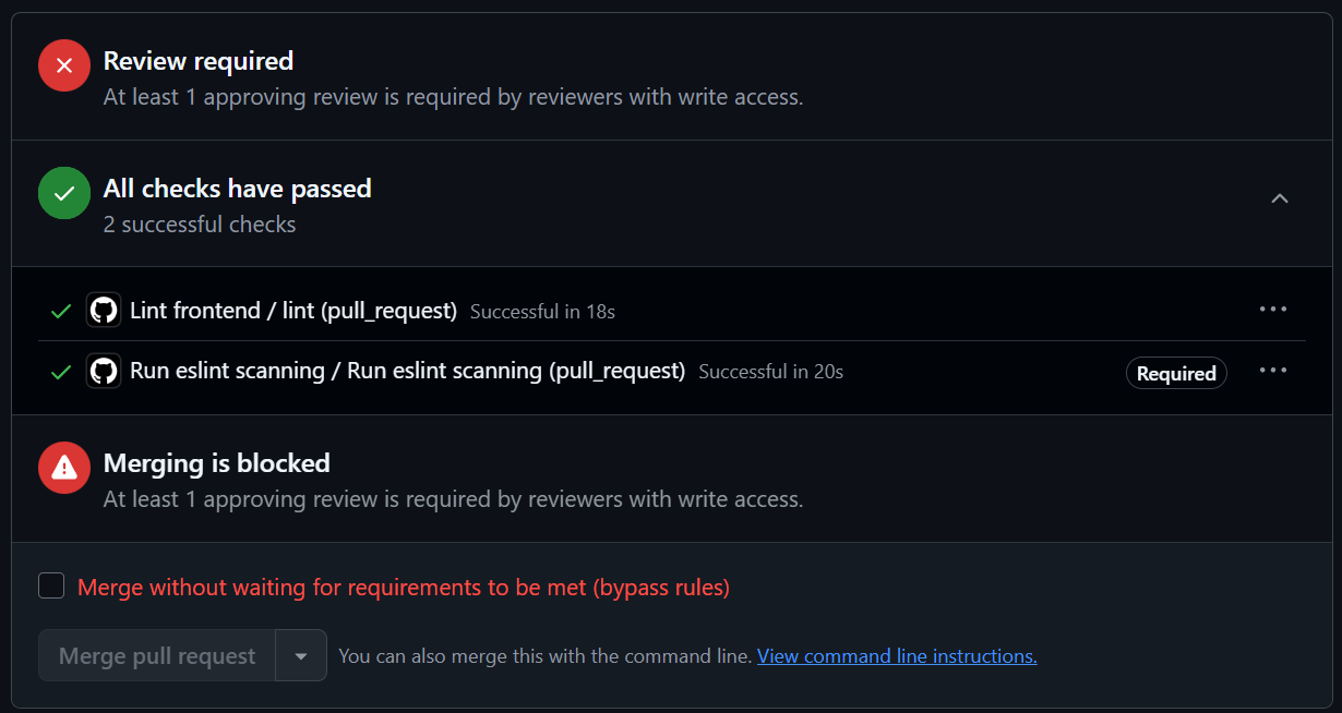 GitHub Lint Checks Status